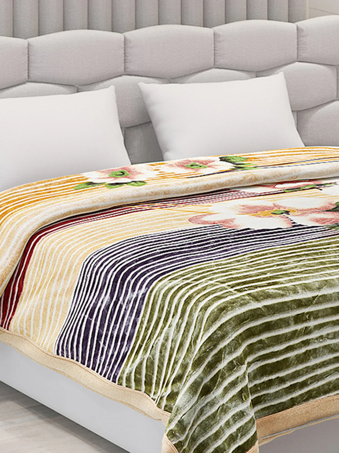 Printed Double Bed Blanket for Mild Winter -2 Ply - Image 4