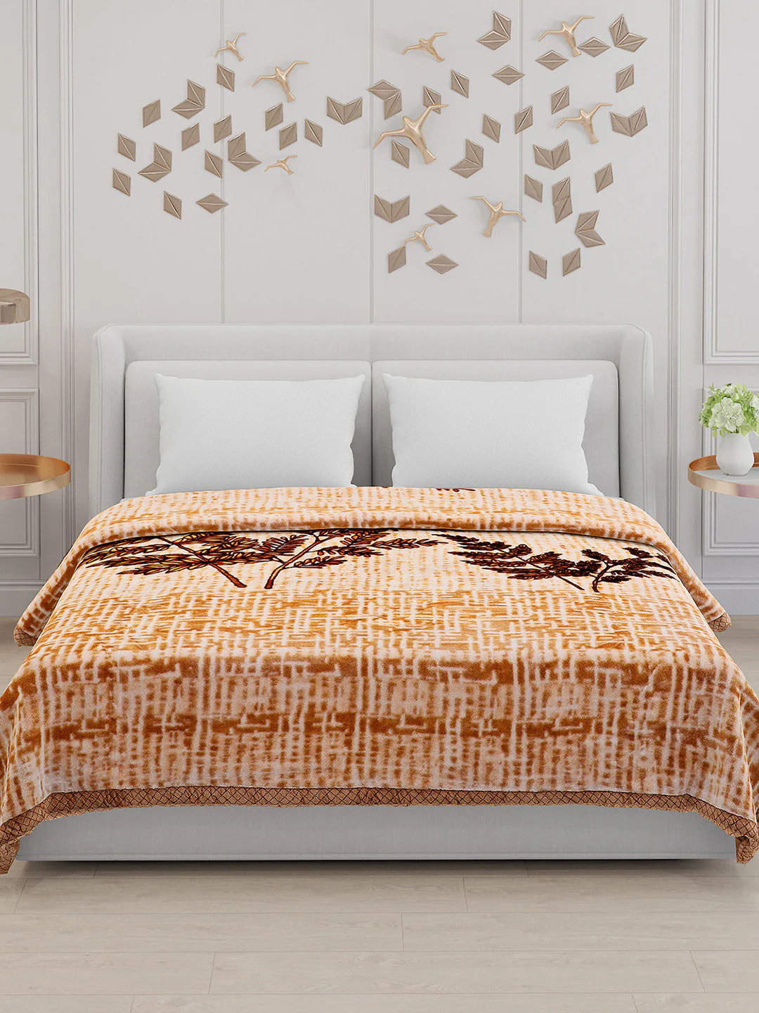 Printed Double Bed Blanket for Mild Winter -2 Ply - Image 3