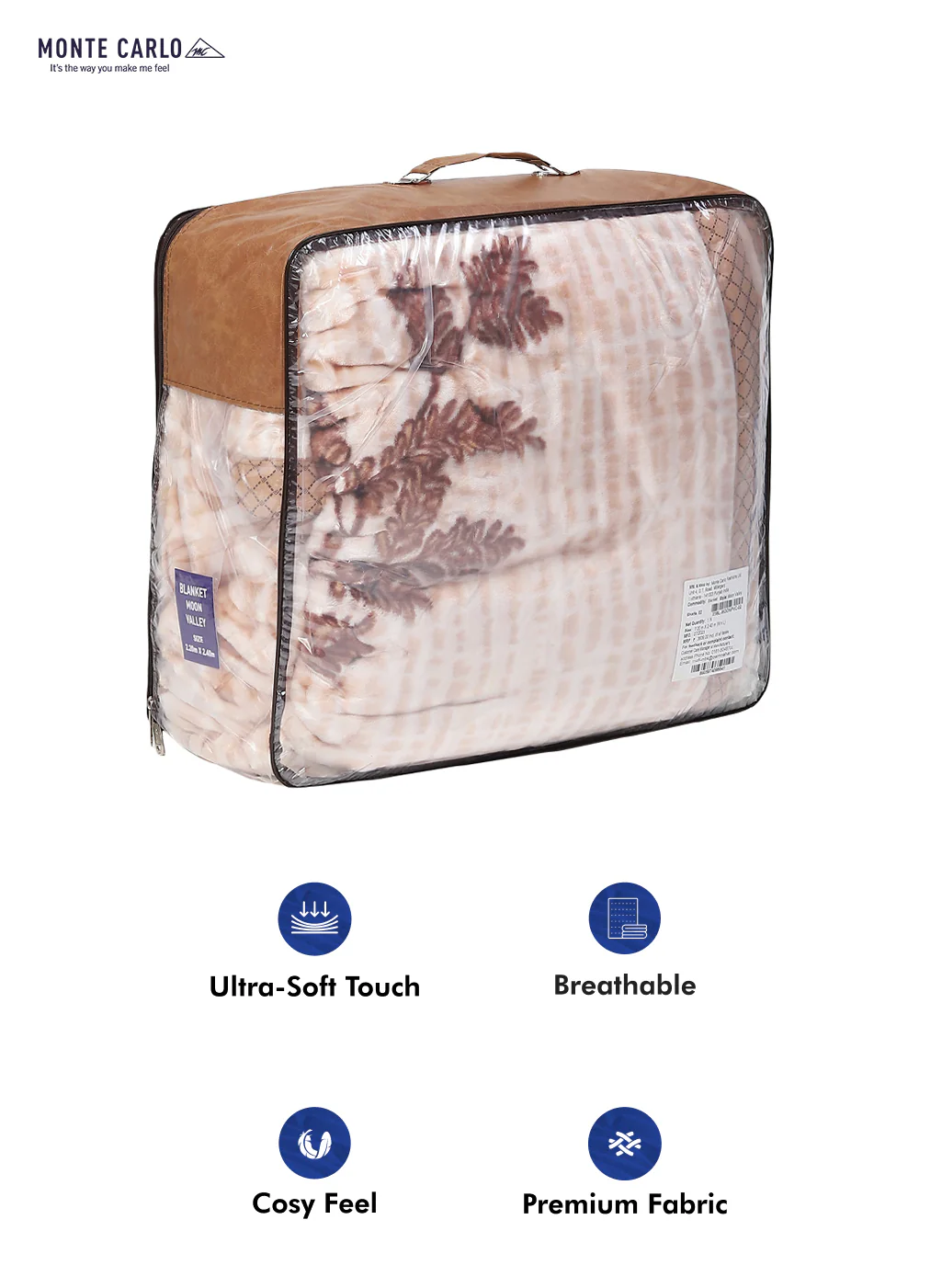 Printed Double Bed Blanket for Mild Winter -2 Ply - Image 8