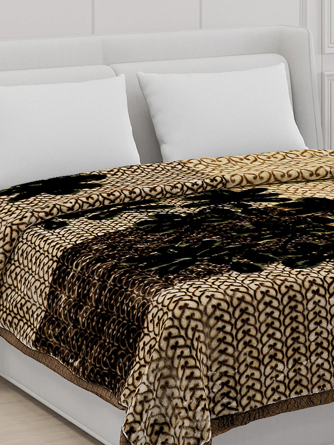 Printed Double Bed Blanket for Mild Winter -2 Ply - Image 4
