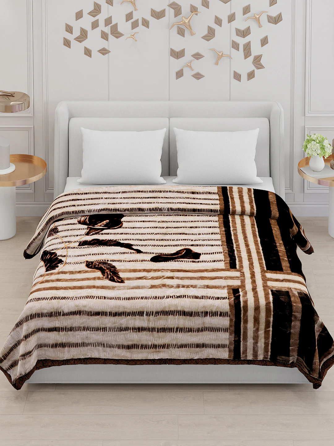 Printed Double Bed Blanket for Mild Winter -2 Ply - Image 2