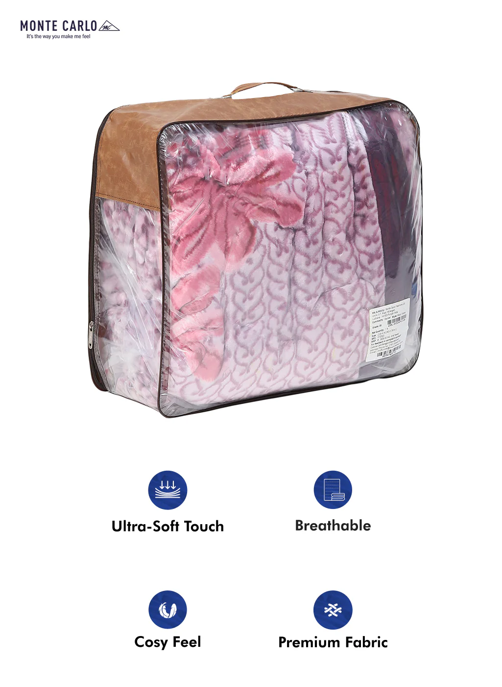 Printed Double Bed Blanket for Mild Winter -2 Ply - Image 8