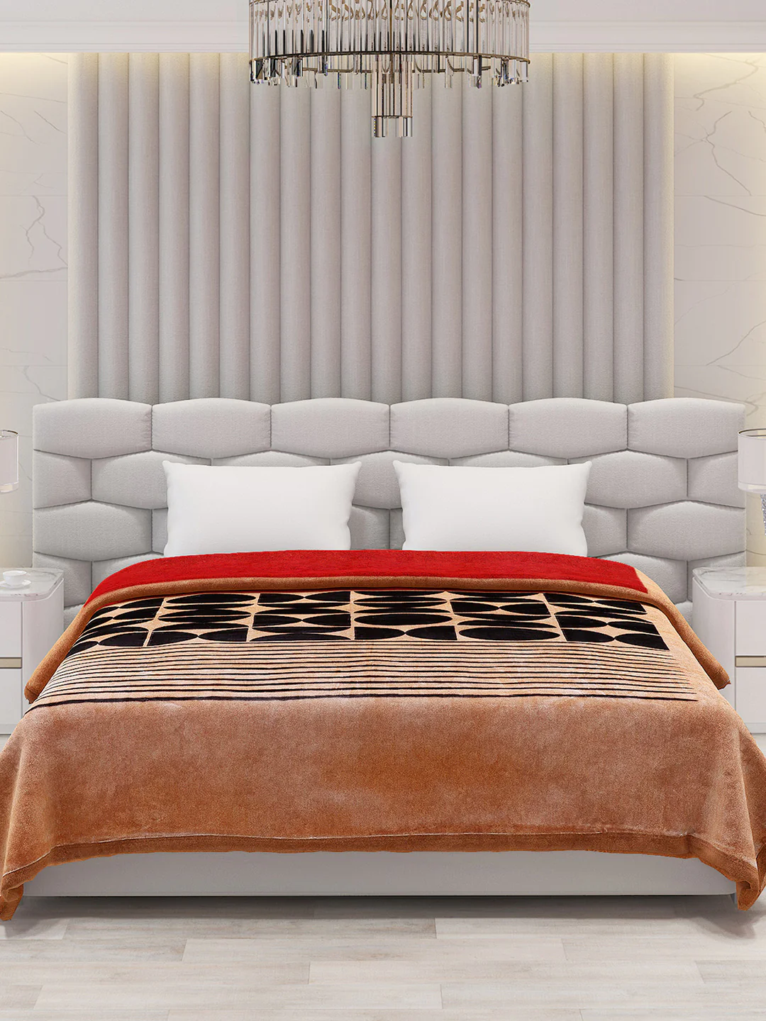 Printed Double Bed Blanket for Mild Winter -2 Ply - Image 3