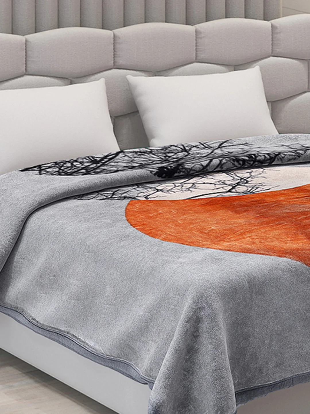 Printed Double Bed Blanket for Mild Winter -2 Ply - Image 4