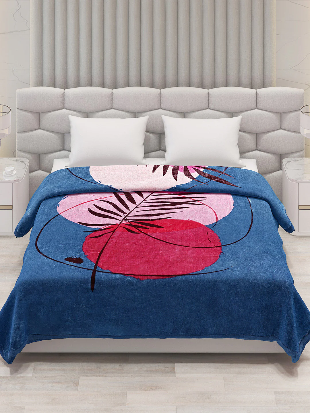 Printed Double Bed Blanket for Mild Winter -2 Ply - Image 2