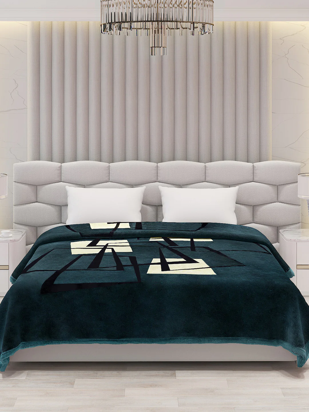 Printed Double Bed Blanket for Mild Winter -2 Ply - Image 3