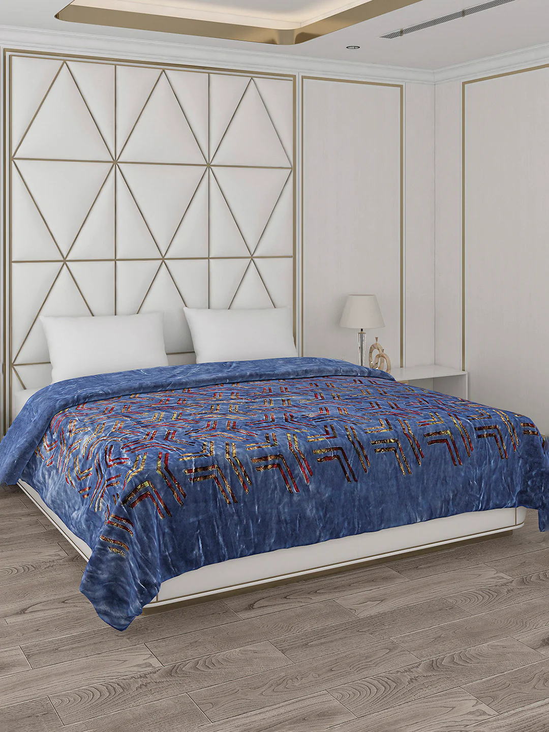 Printed Double Bed Blanket for Mild Winter -2 Ply - Image 4