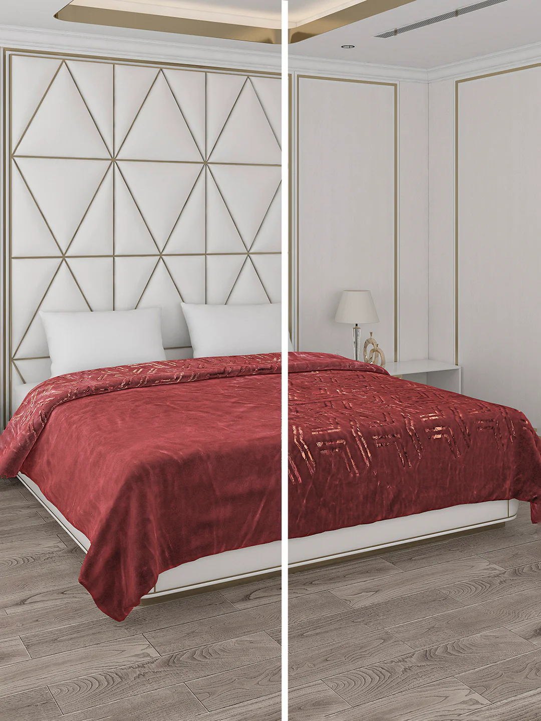 Printed Double Bed Blanket for Mild Winter -2 Ply - Image 2