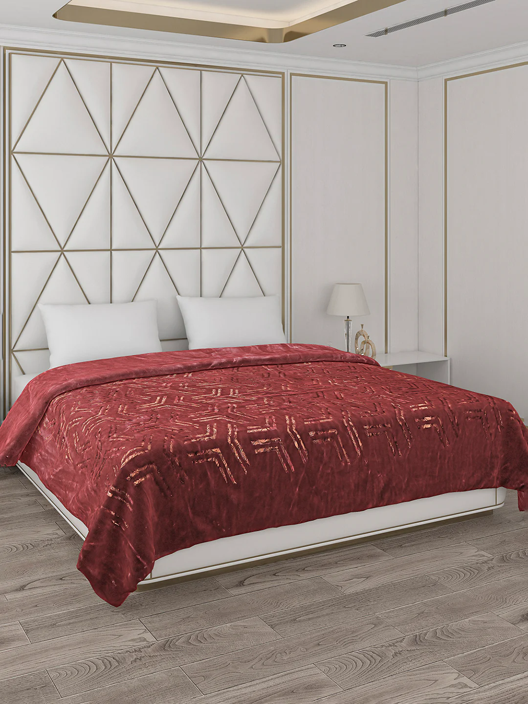 Printed Double Bed Blanket for Mild Winter -2 Ply - Image 4