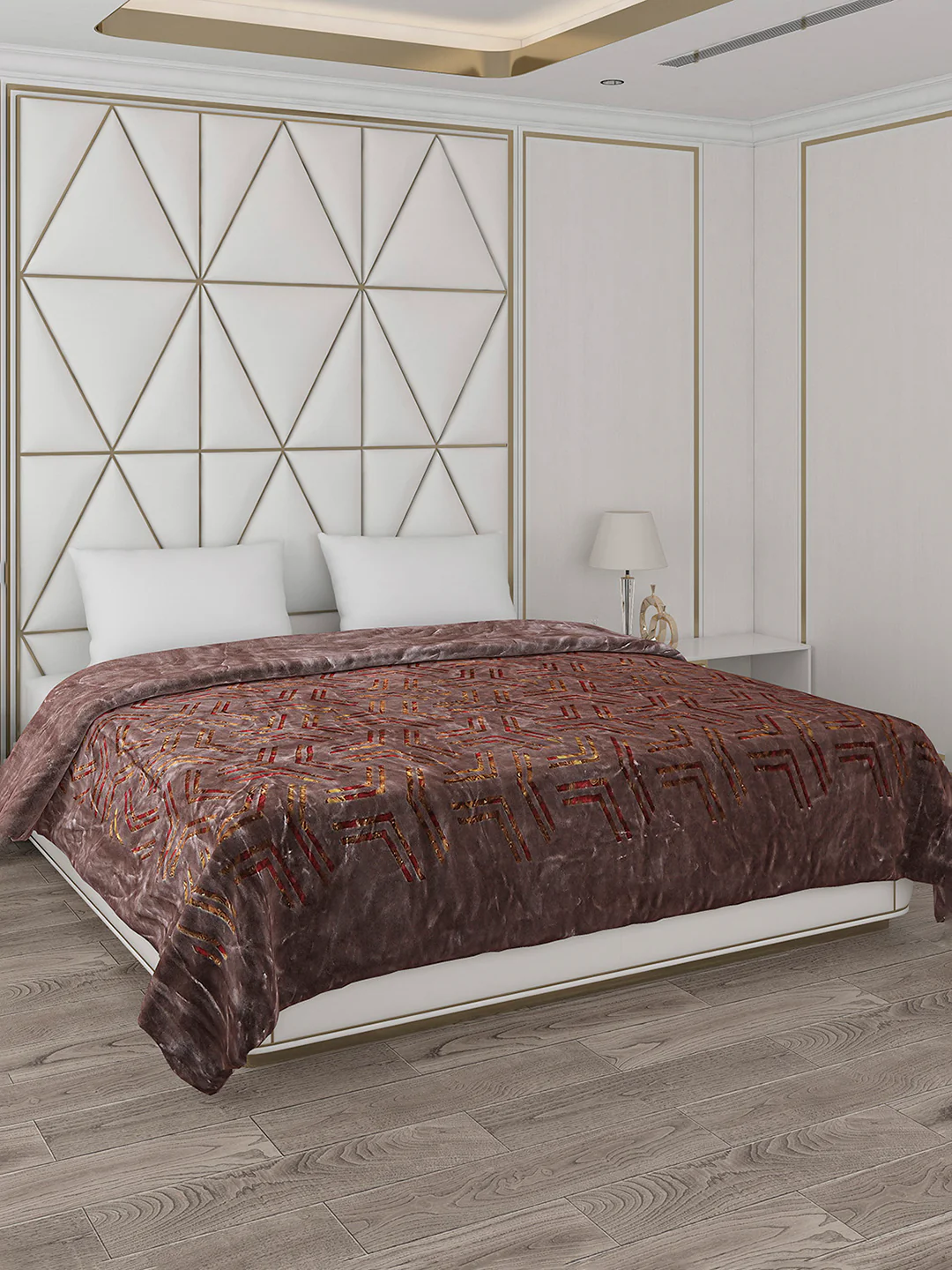 Printed Double Bed Blanket for Mild Winter -2 Ply - Image 4