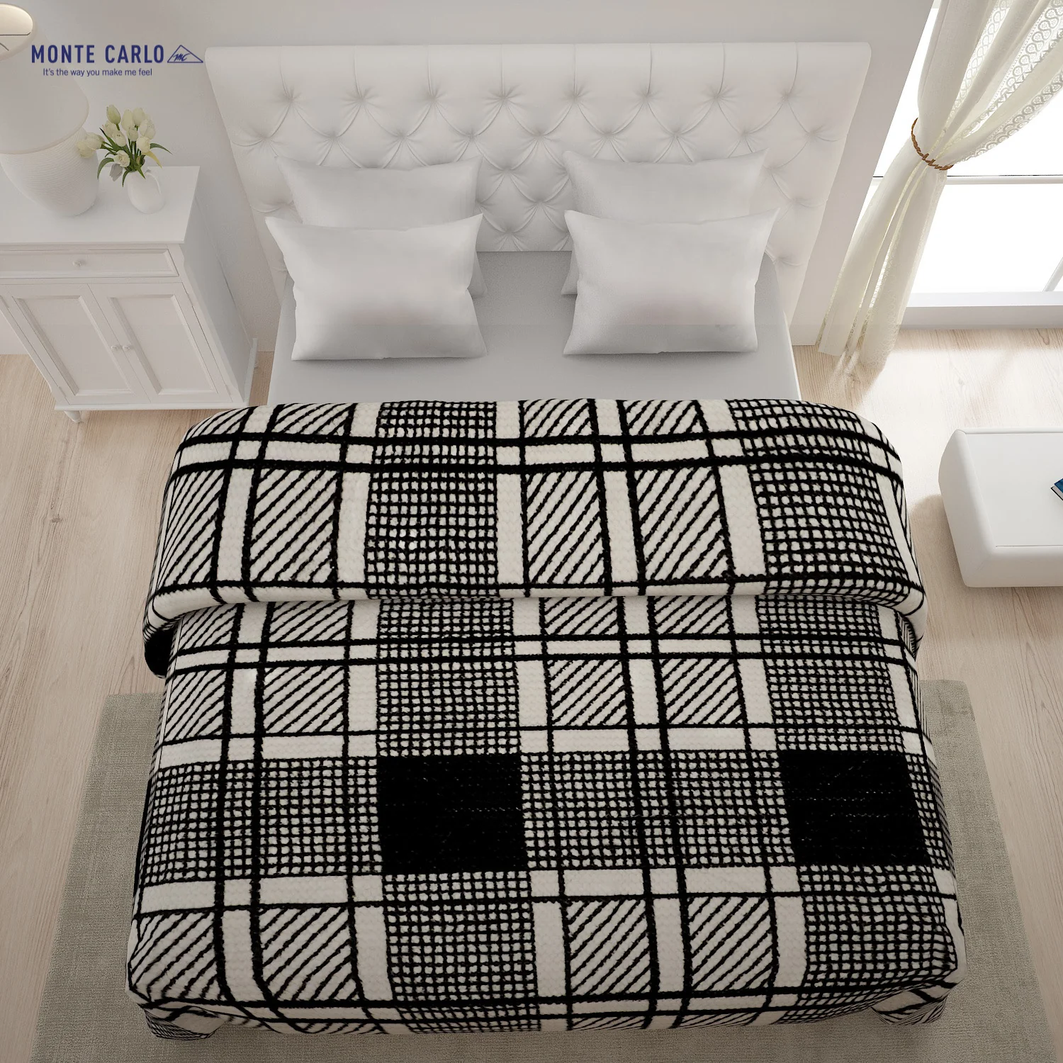 Printed Double Bed Blanket for Mild Winter -2 Ply - Image 3