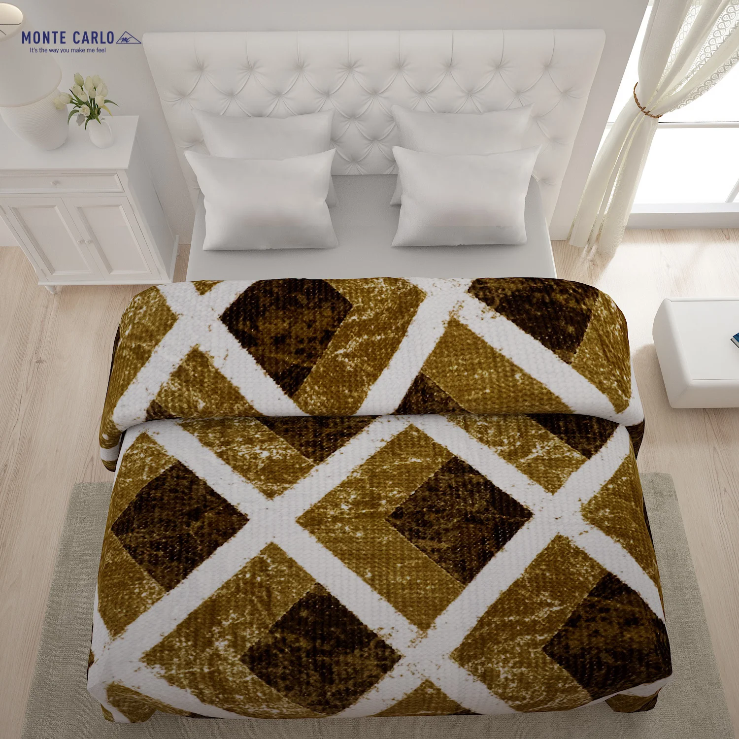 Printed Double Bed Blanket for Mild Winter -2 Ply - Image 3