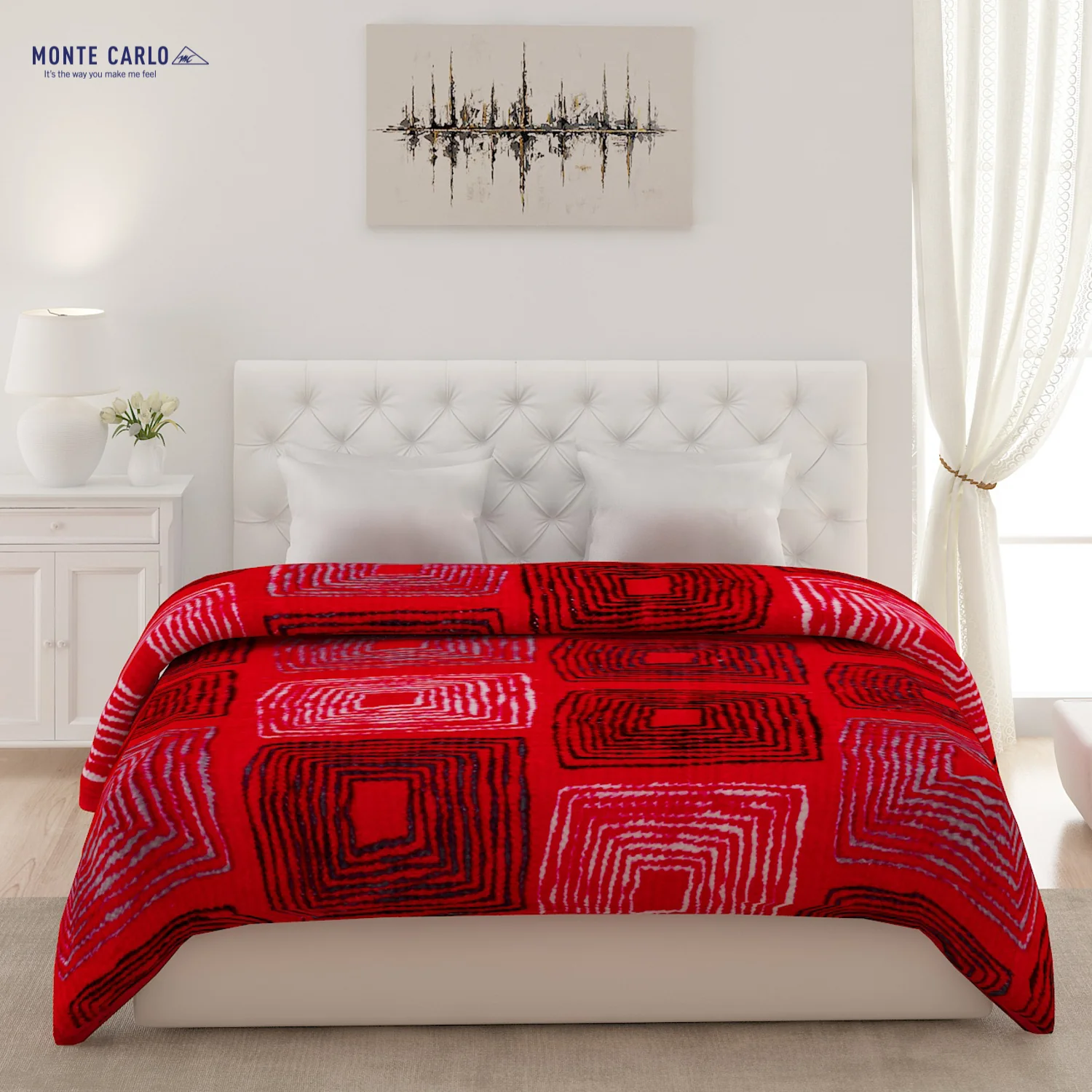 Printed Double Bed Blanket for Mild Winter -2 Ply - Image 2