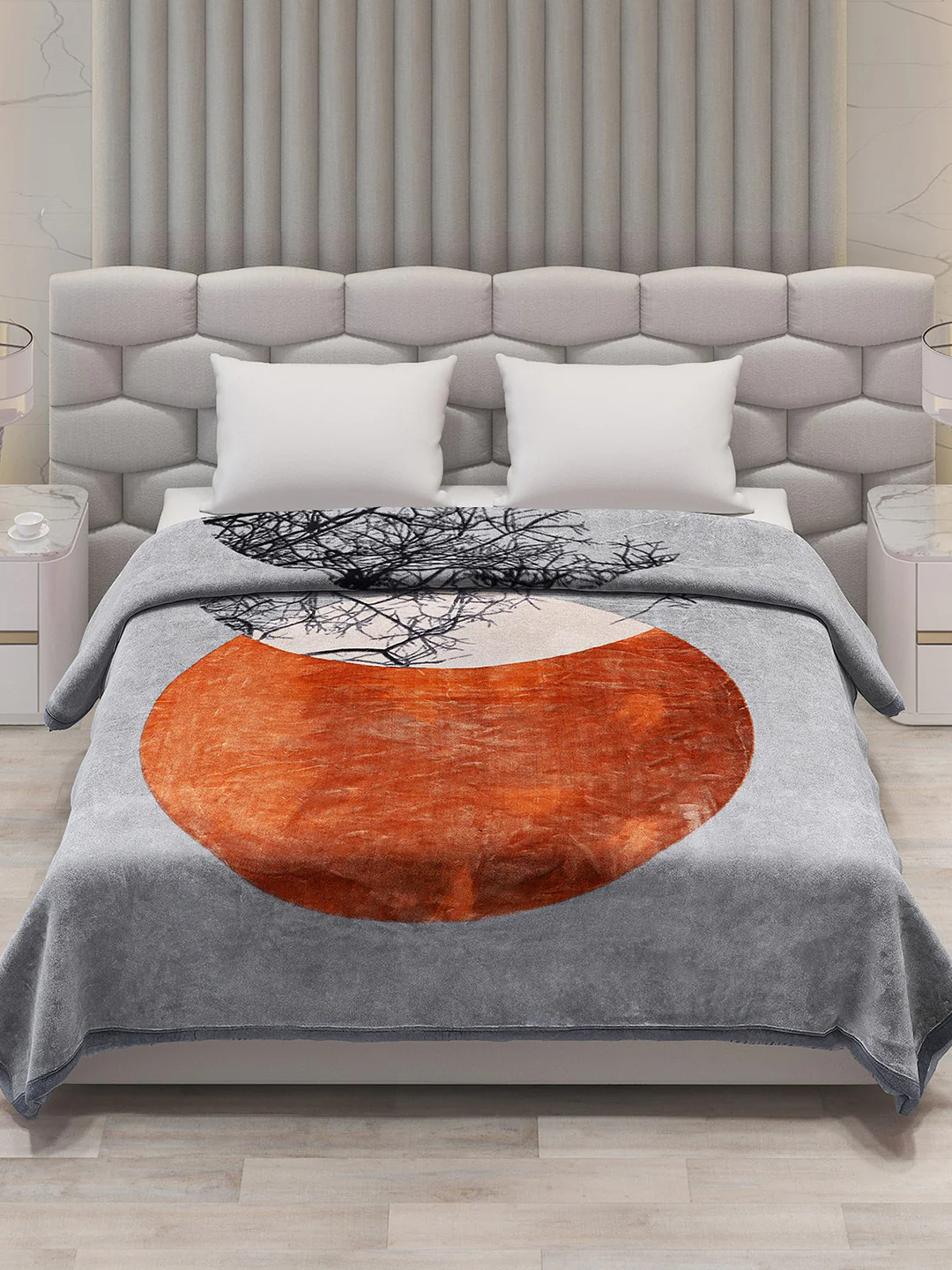 Printed Double Bed Blanket for Mild Winter -2 Ply - Image 3