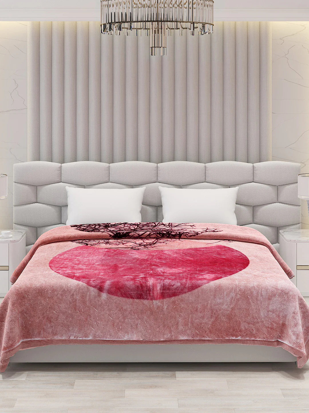 Printed Double Bed Blanket for Mild Winter -2 Ply - Image 2