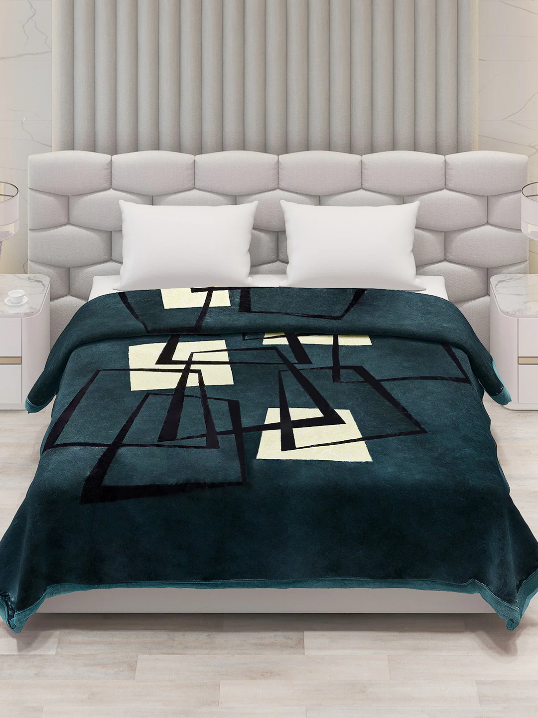 Printed Double Bed Blanket for Mild Winter -2 Ply - Image 3