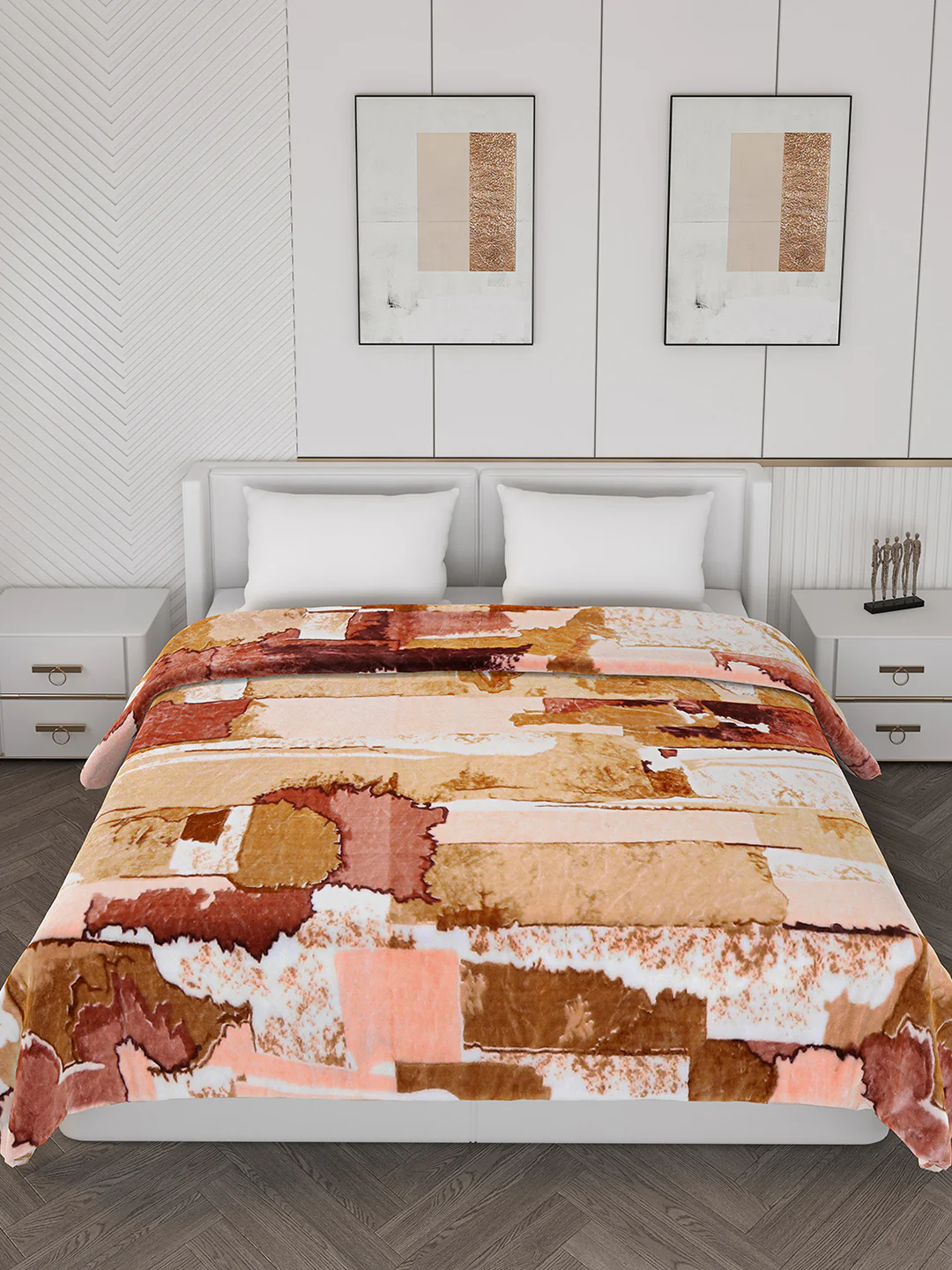 Printed Double Bed Blanket for Mild Winter -2 Ply - Image 3