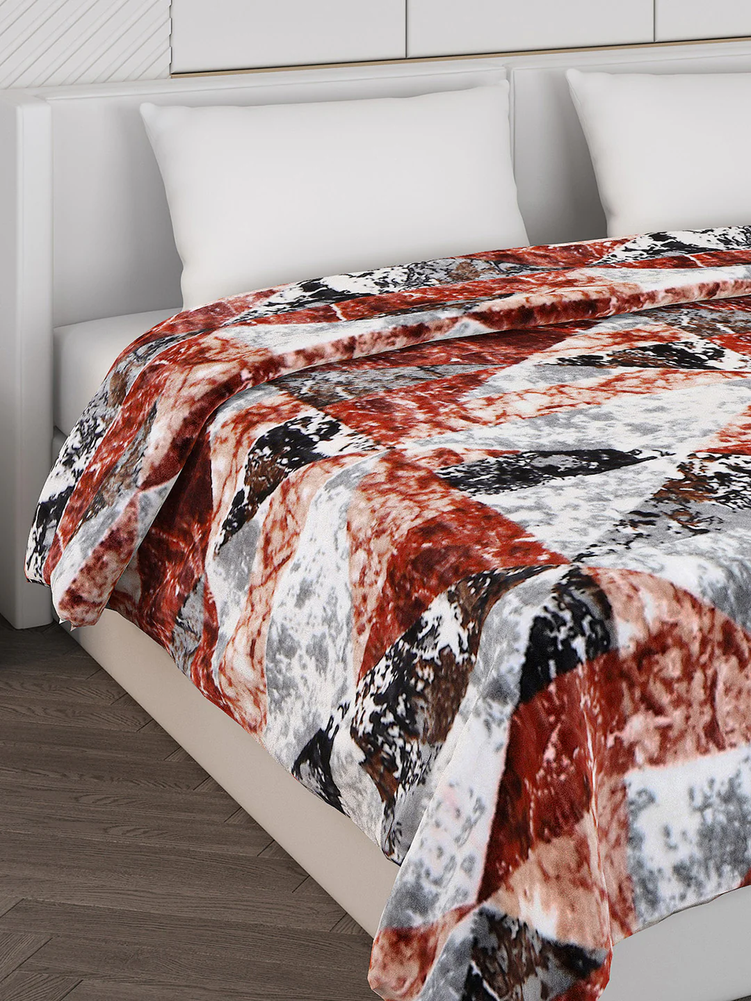 Printed Double Bed Blanket for Mild Winter -2 Ply - Image 4