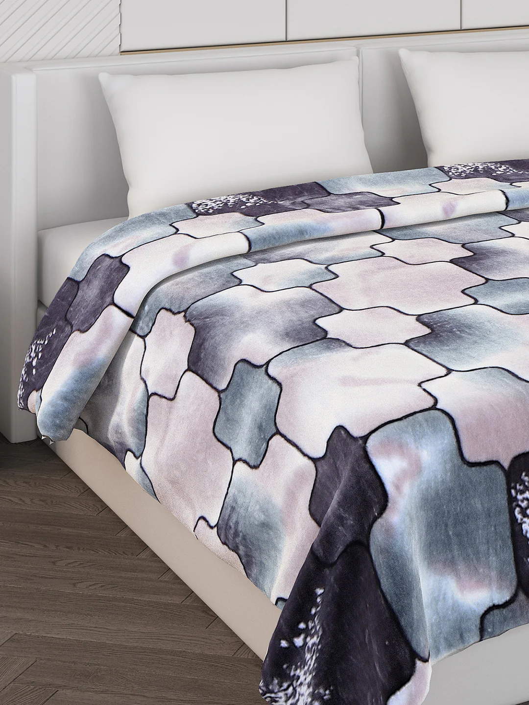 Printed Double Bed Blanket for Mild Winter -2 Ply - Image 4