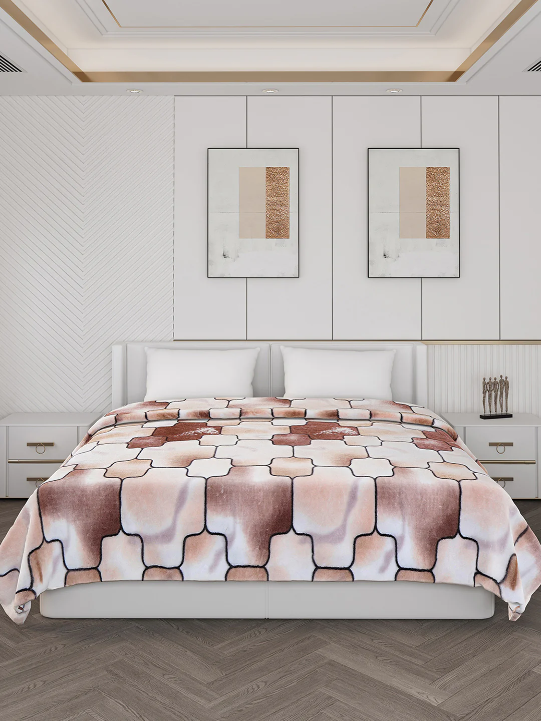 Printed Double Bed Blanket for Mild Winter -2 Ply - Image 2