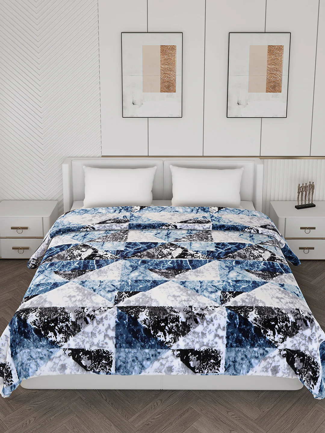 Printed Double Bed Blanket for Mild Winter -2 Ply - Image 3
