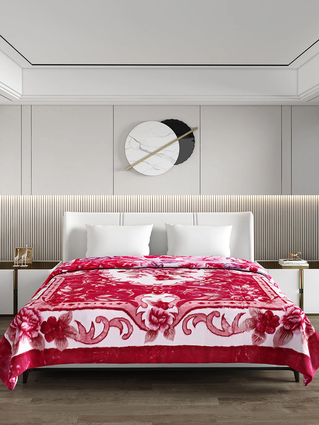 Printed Double Bed Blanket for Mild Winter -2 Ply - Image 2