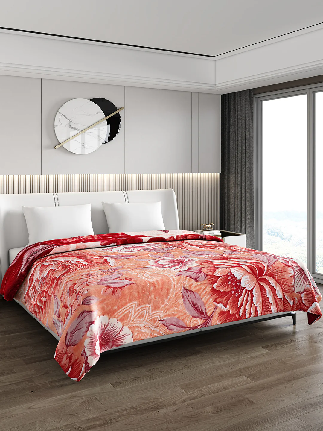 Printed Double Bed Blanket for Mild Winter -2 Ply - Image 5