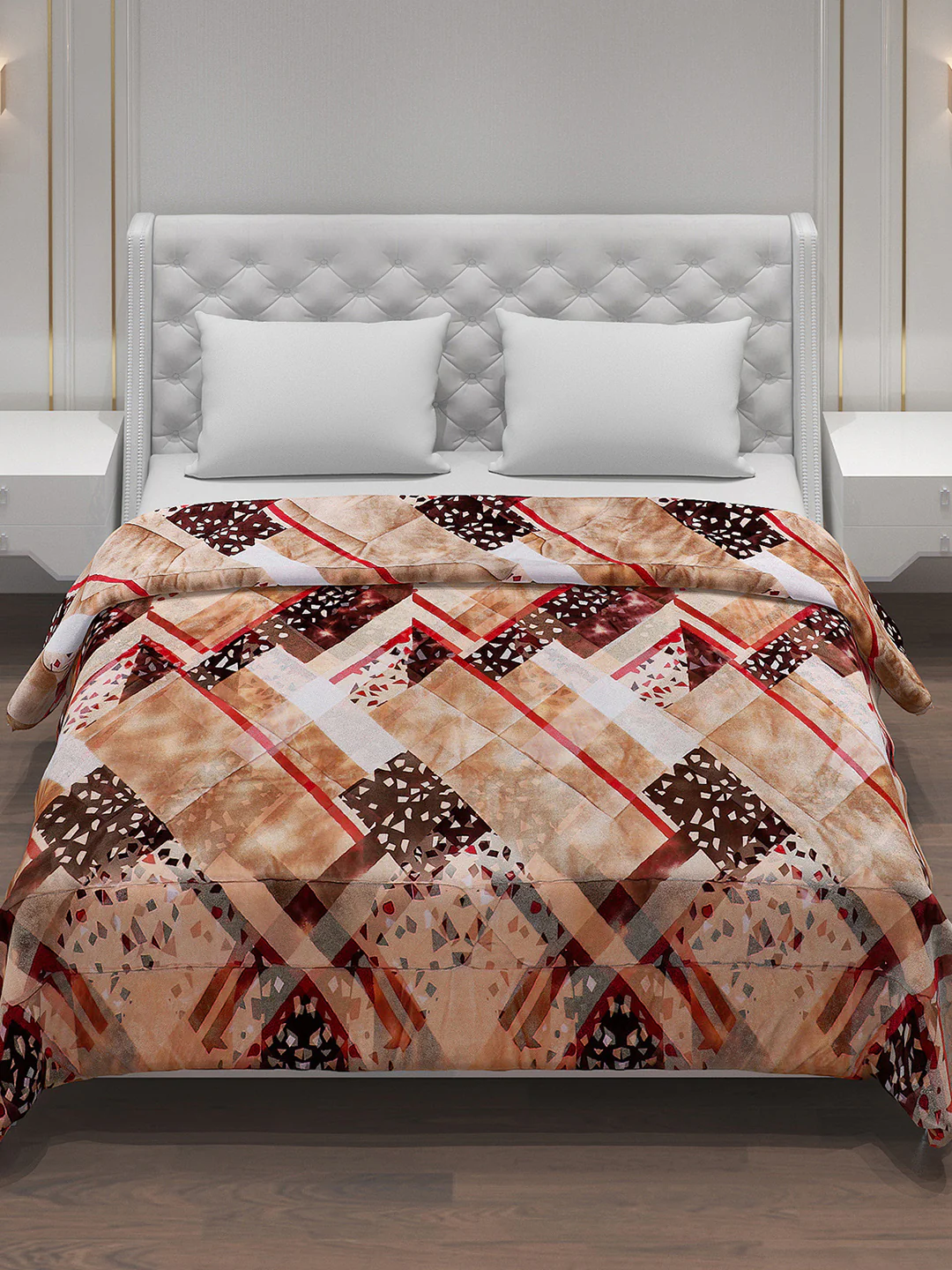 Printed Polyester Double Bed Comforter for Winter - Image 2