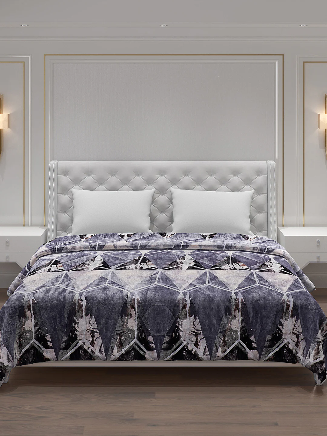 Printed Polyester Double Bed Comforter for Winter - Image 3