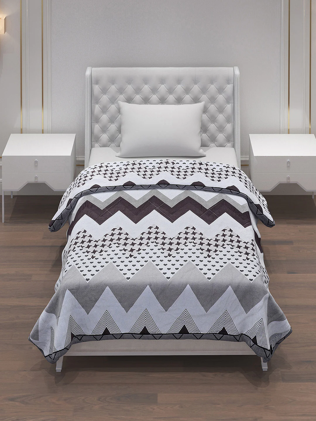 Printed Polyester Single Bed Comforter for AC Room - Image 2