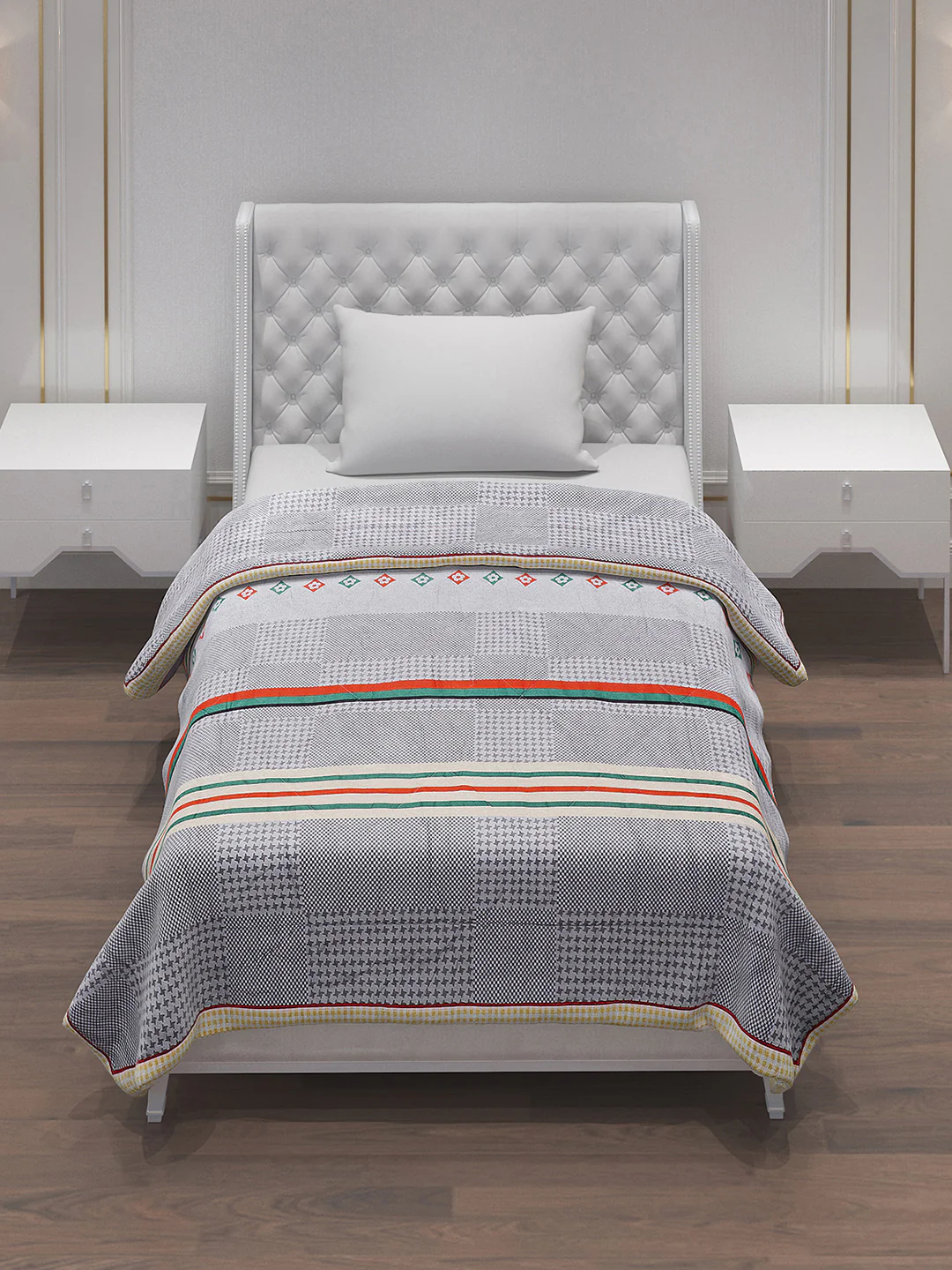 Printed Polyester Single Bed Comforter for AC Room - Image 2