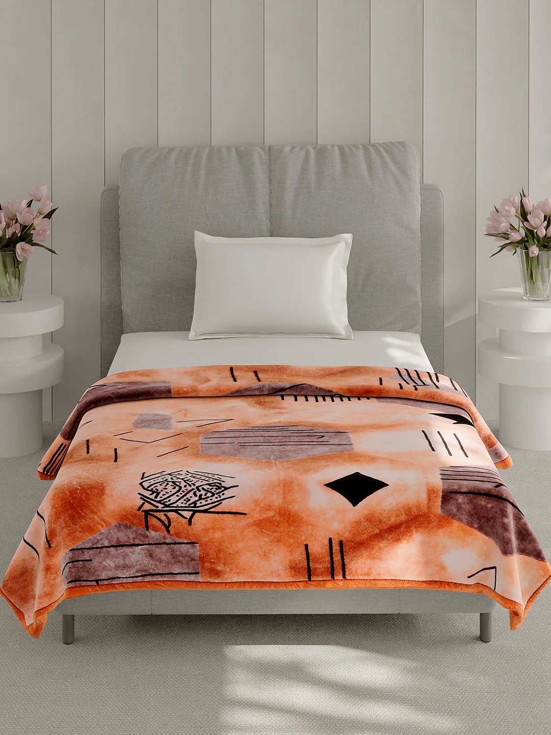 Printed Single Bed 1 Ply, 625 GSM Mink Blanket for Mild Winter - (Impact Pvc) - Image 2