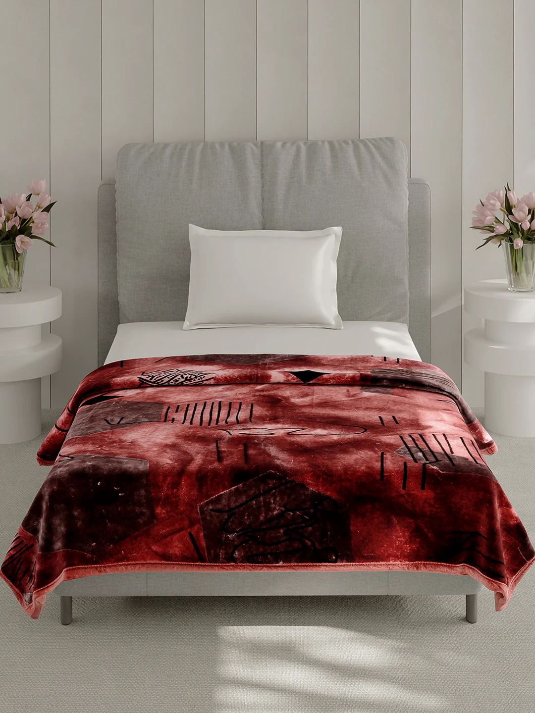 Printed Single Bed 1 Ply, 625 GSM Mink Blanket for Mild Winter - (Impact Pvc) - Image 2