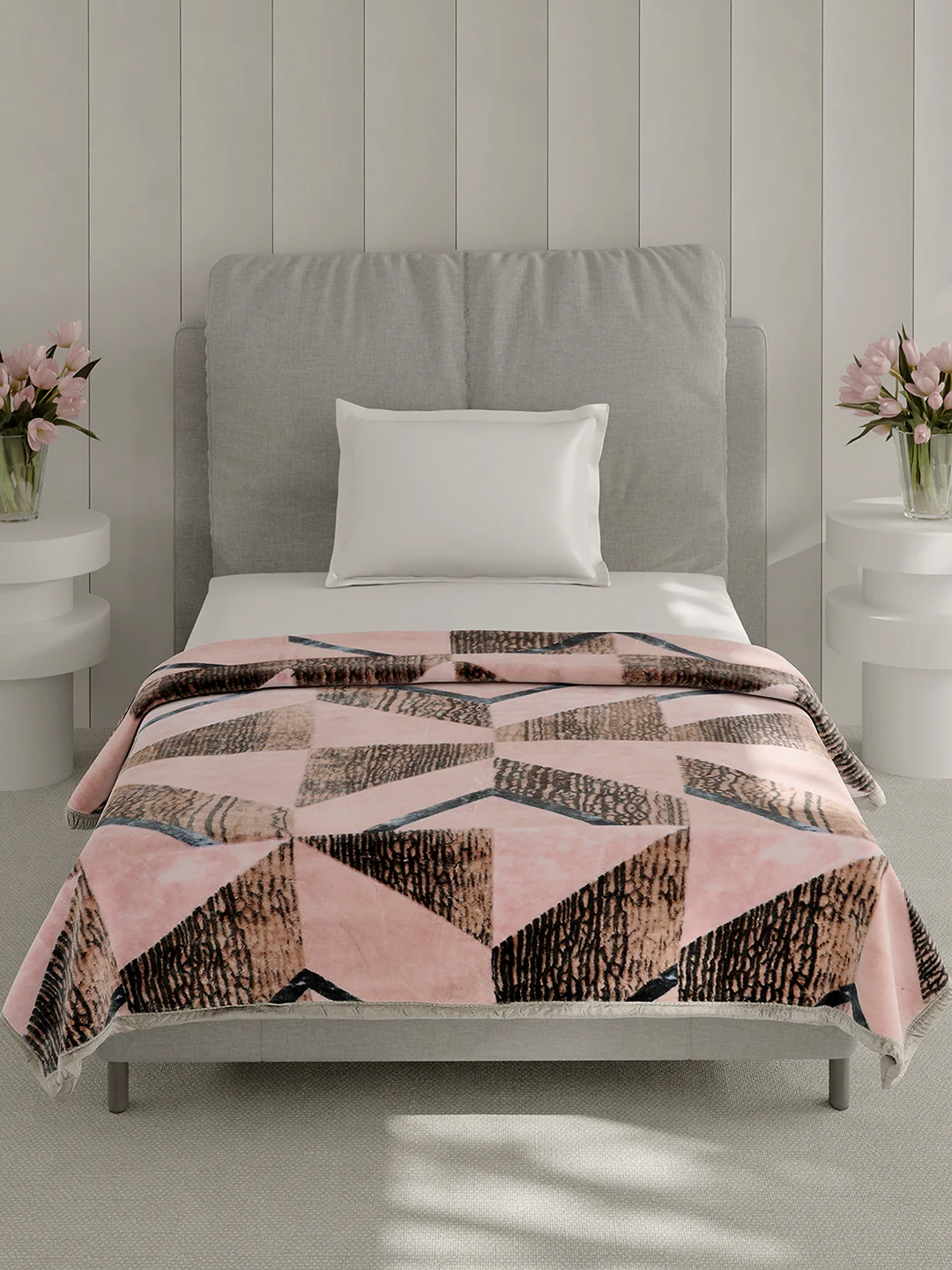Printed Single Bed 1 Ply, 625 GSM Mink Blanket for Mild Winter - (Impact Pvc) - Image 2