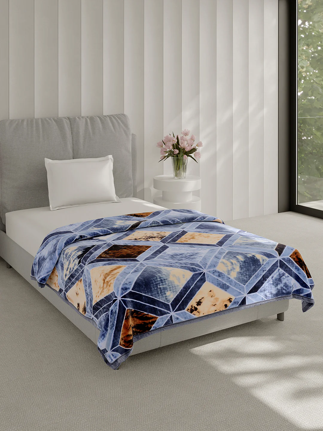Printed Single Bed 1 Ply, 625 GSM Mink Blanket for Mild Winter - (Impact Pvc) - Image 4