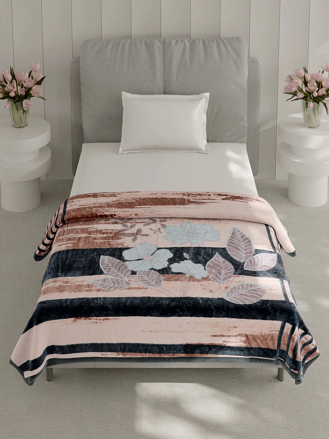 Printed Single Bed 1 Ply Blanket for Heavy Winter - (Soulmate) - Image 3