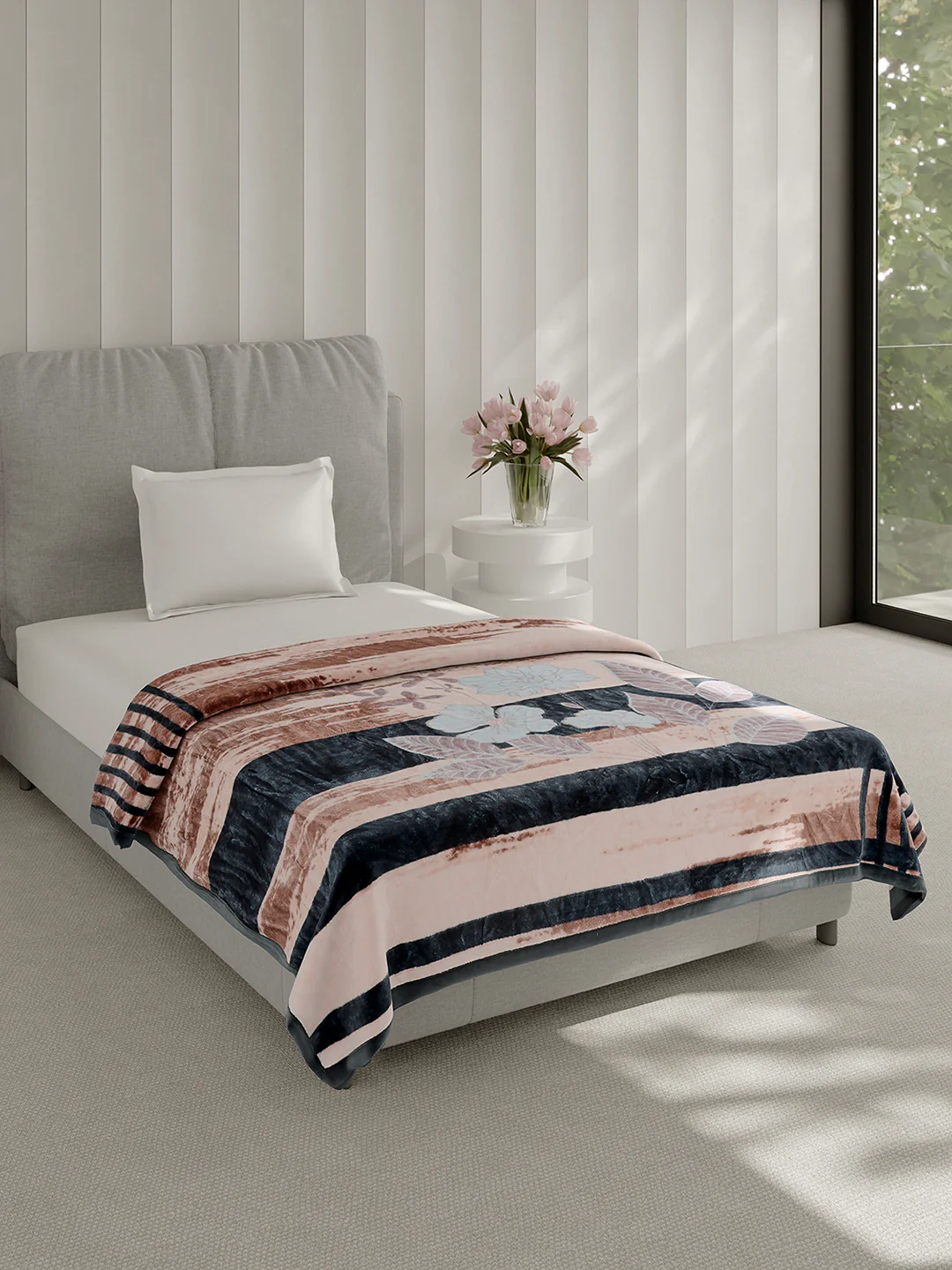 Printed Single Bed 1 Ply Blanket for Heavy Winter - (Soulmate) - Image 4