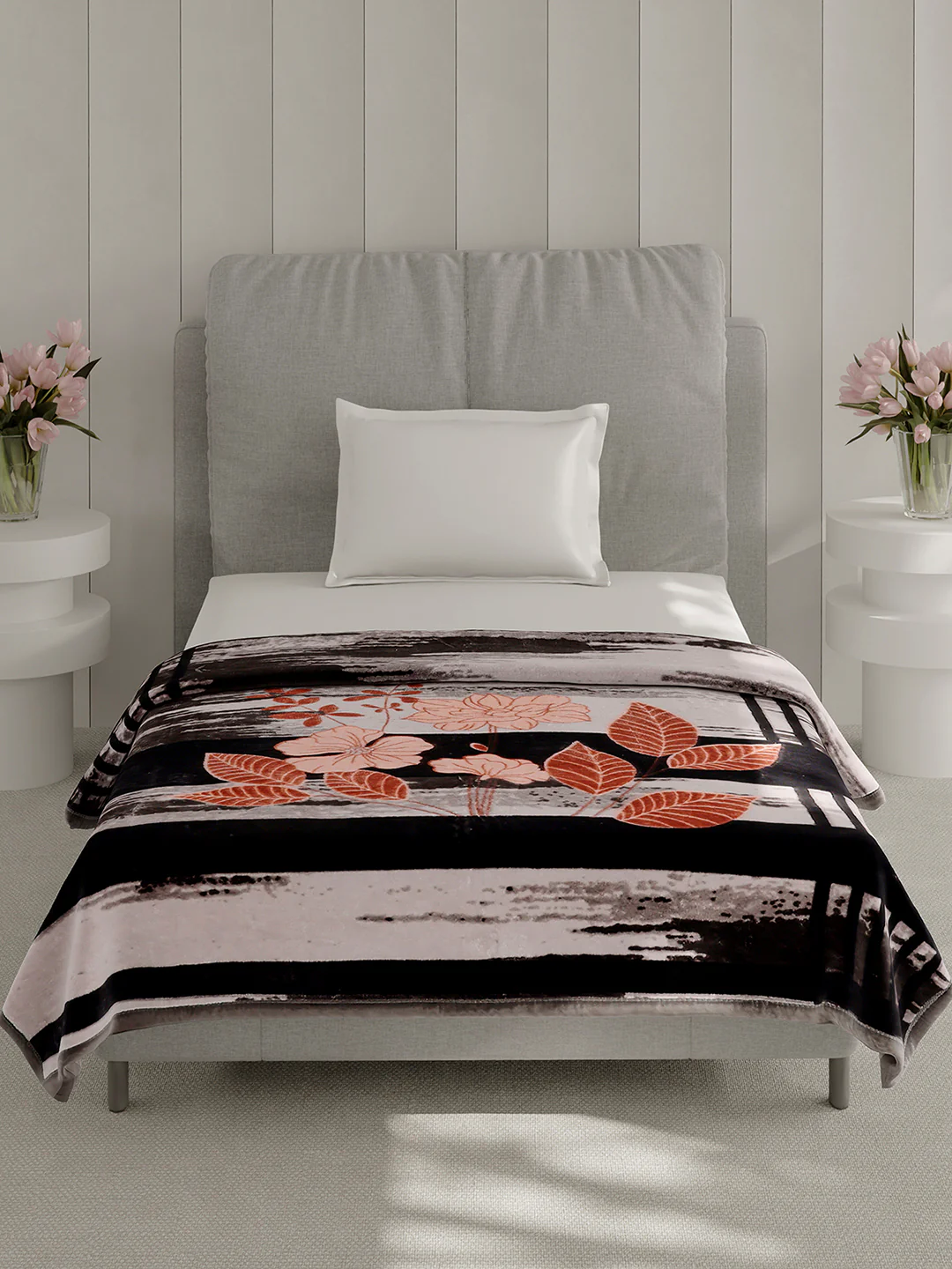 Printed Single Bed 1 Ply Blanket for Heavy Winter - (Soulmate) - Image 2