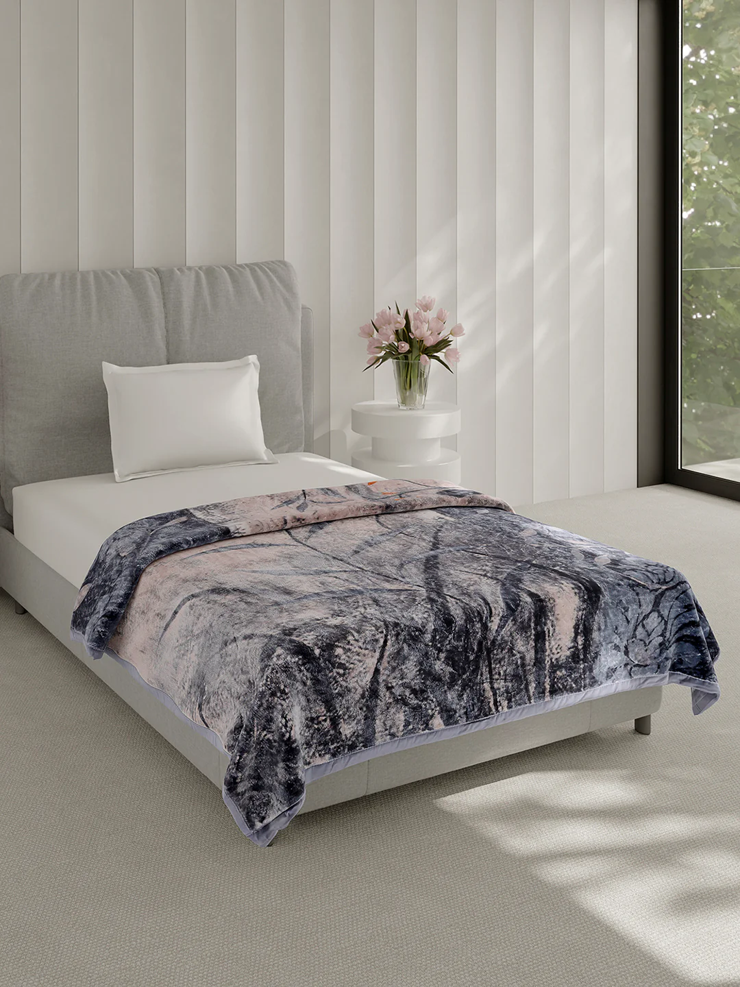 Printed Single Bed 1 Ply Blanket for Heavy Winter - (Soulmate) - Image 4
