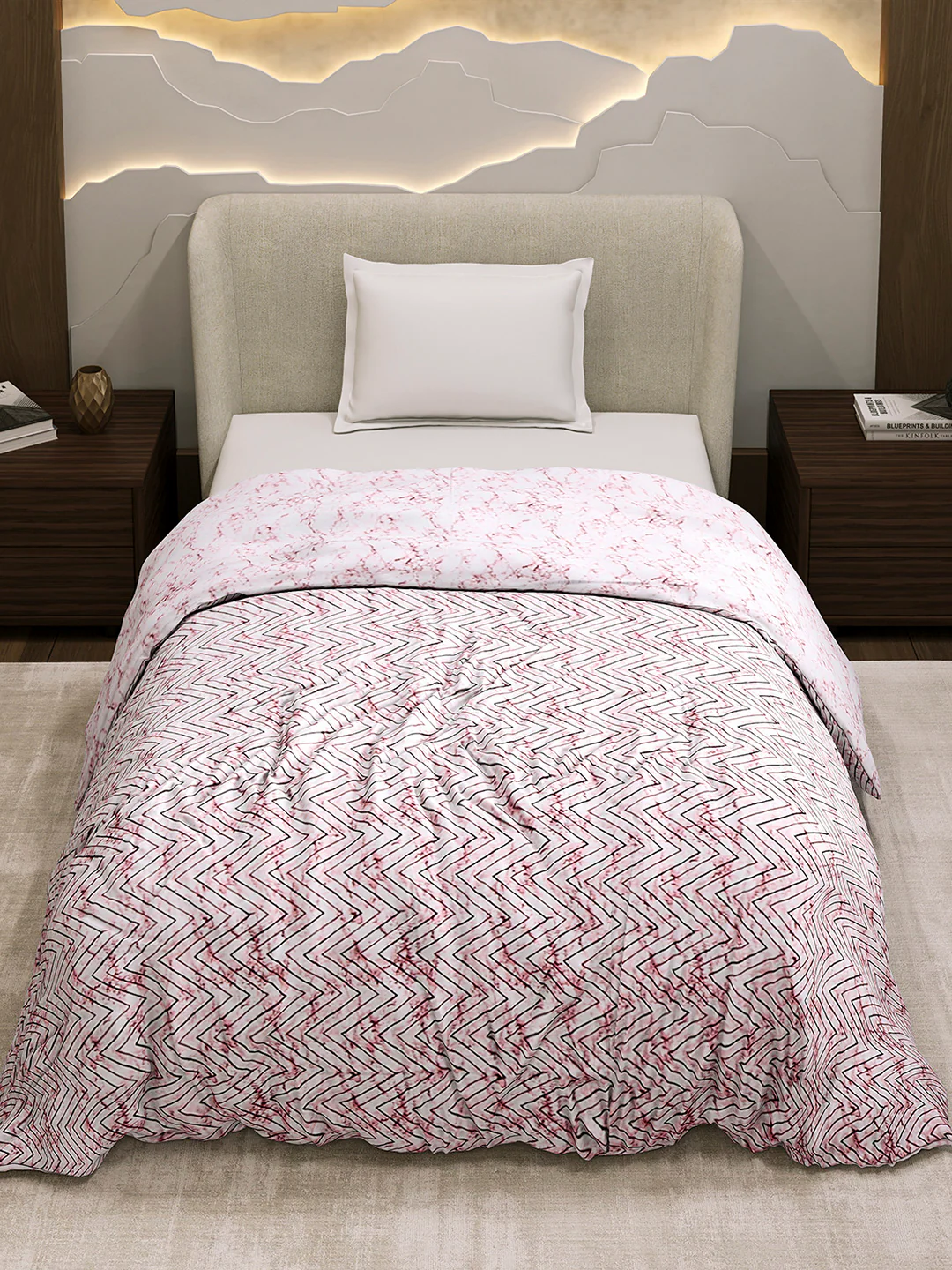 Printed Single Bed 1 Ply Dohar for Mild Winter - (Daisy) - Image 3