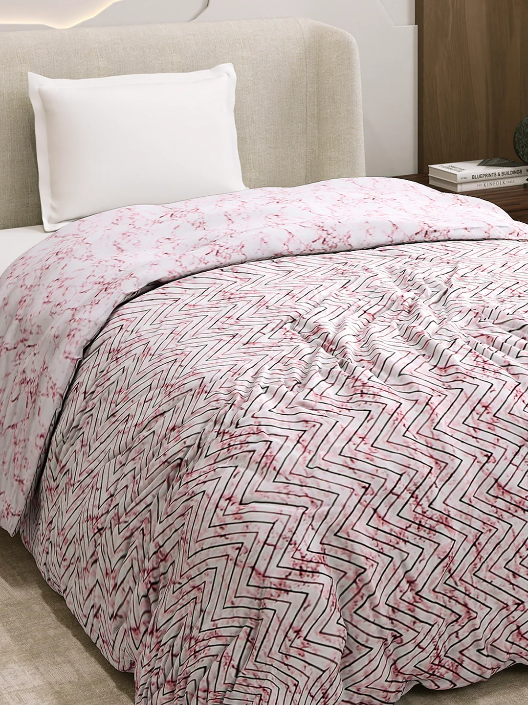 Printed Single Bed 1 Ply Dohar for Mild Winter - (Daisy) - Image 6