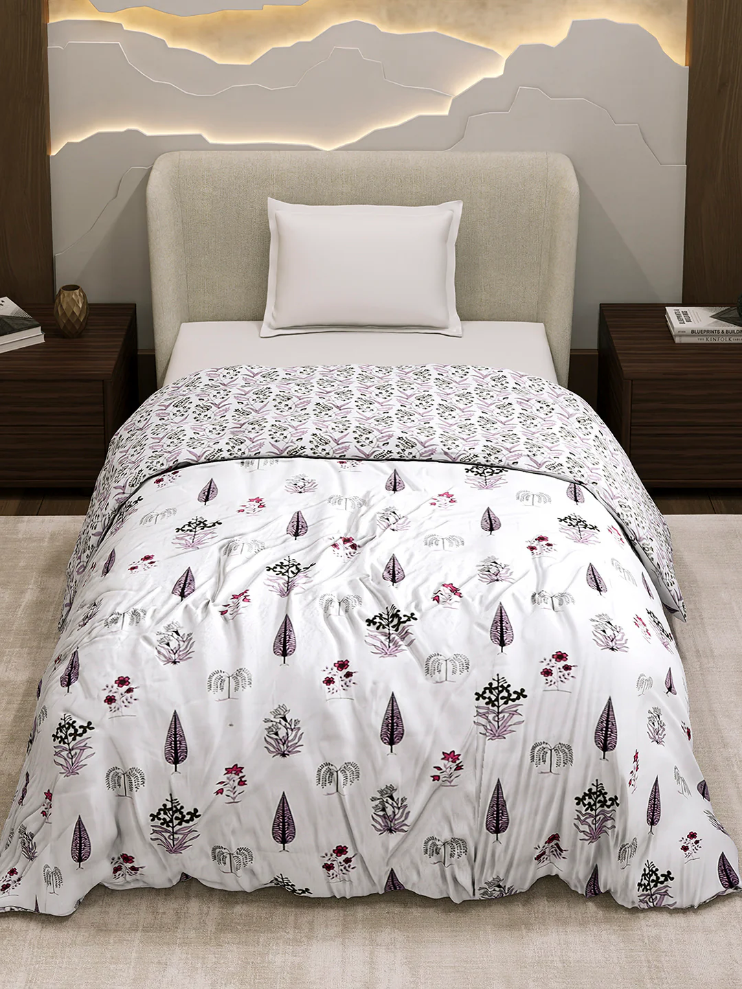 Printed Single Bed 1 Ply Dohar for Mild Winter - (Daisy) - Image 3