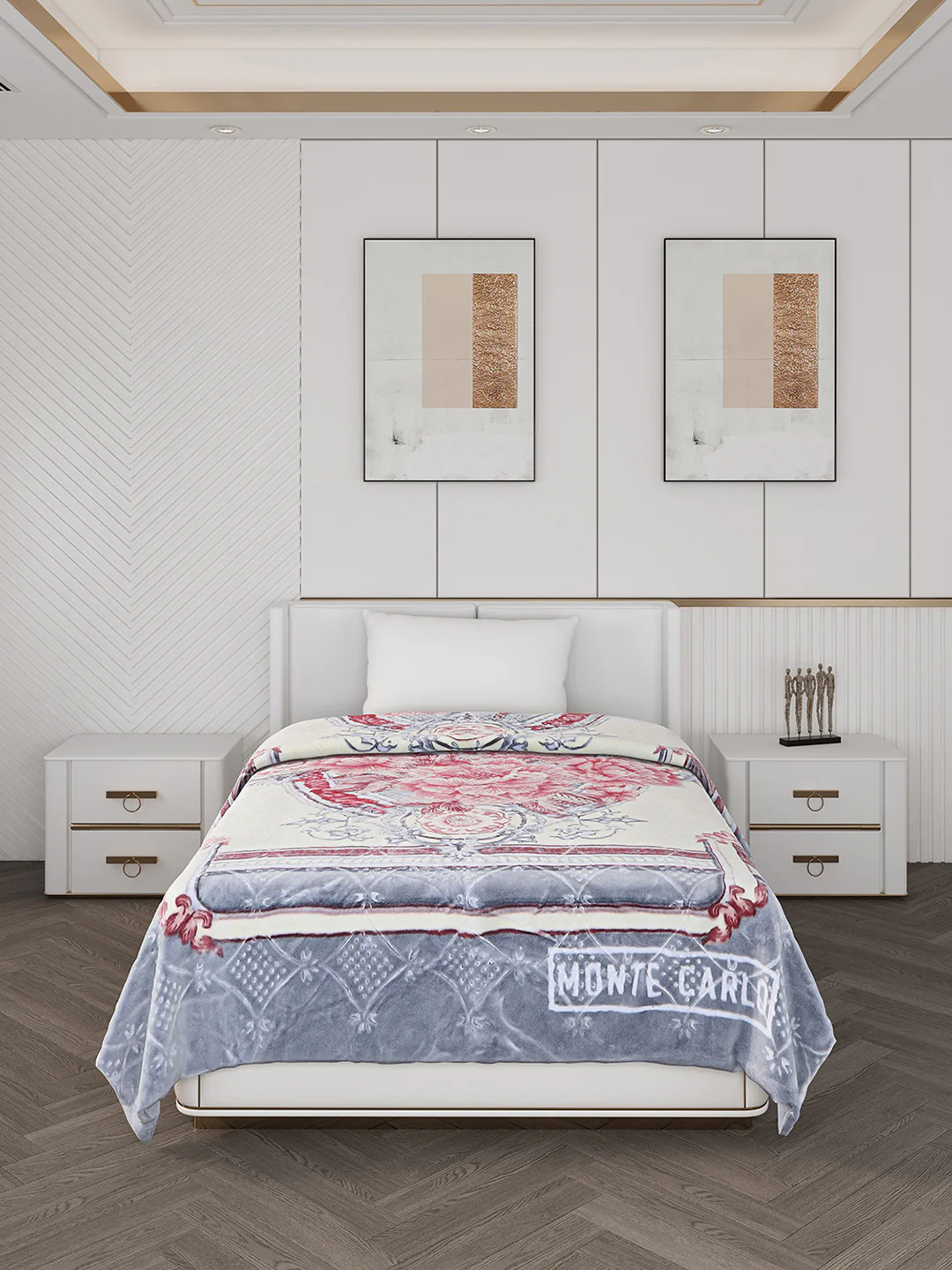 Printed Single Bed 1000 GSM Blanket for Heavy Winter -2 Ply (Weight 4 kg) - Image 3