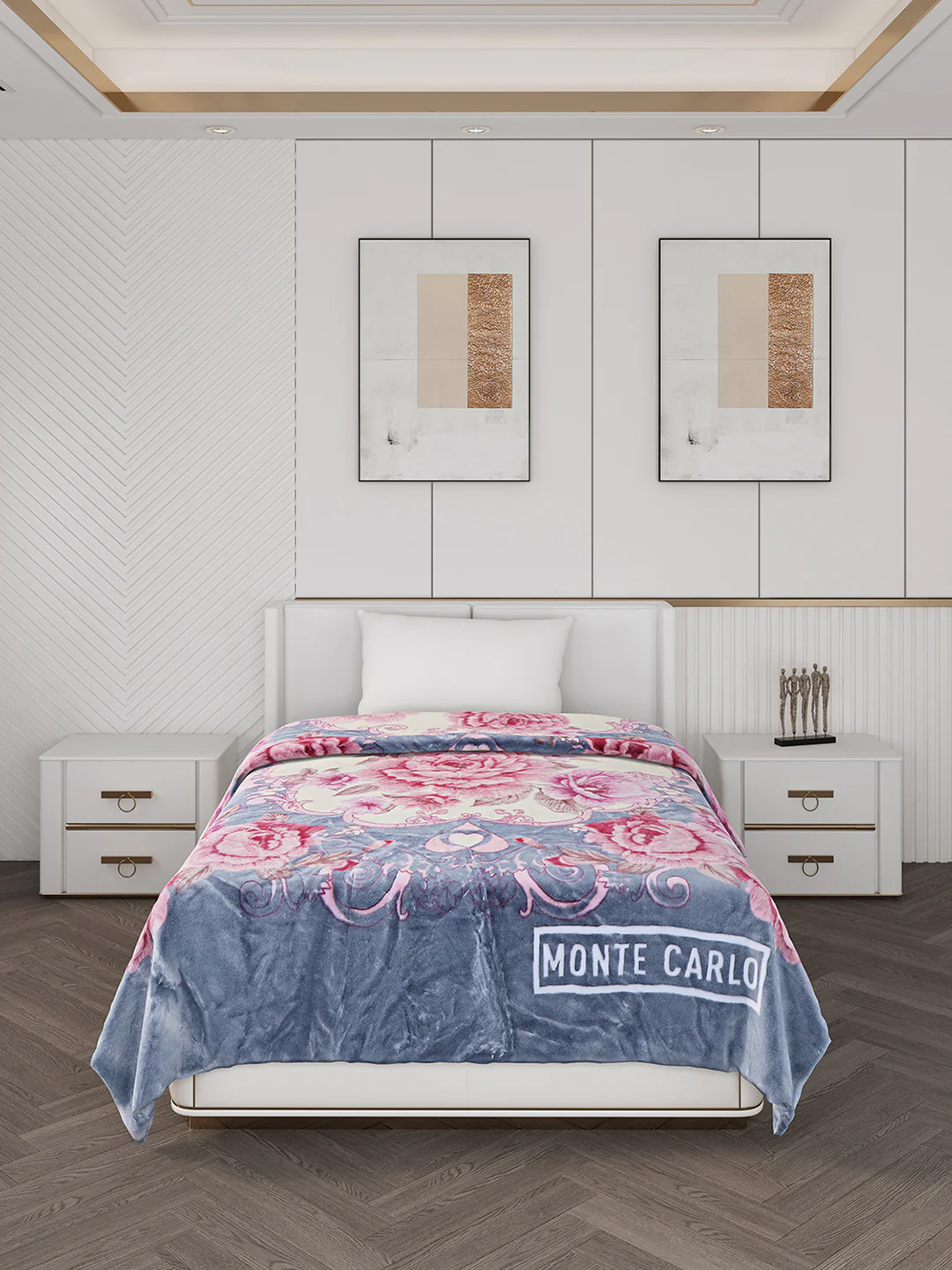 Printed Single Bed 1000 GSM Blanket for Heavy Winter -2 Ply (Weight 4 kg) - Image 3