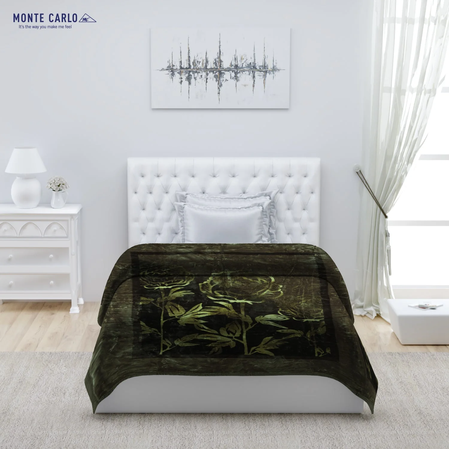 Printed Single Bed 1022 GSM Blanket Lucas 2 Ply (Weight 3.6 kg) - Image 2