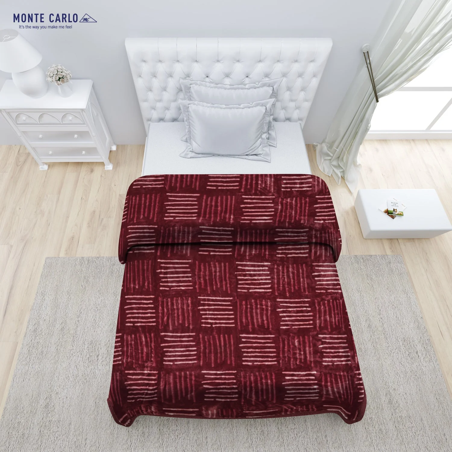Printed Single Bed 1022 GSM Blanket Lucas 2 Ply (Weight 3.6 kg) - Image 3