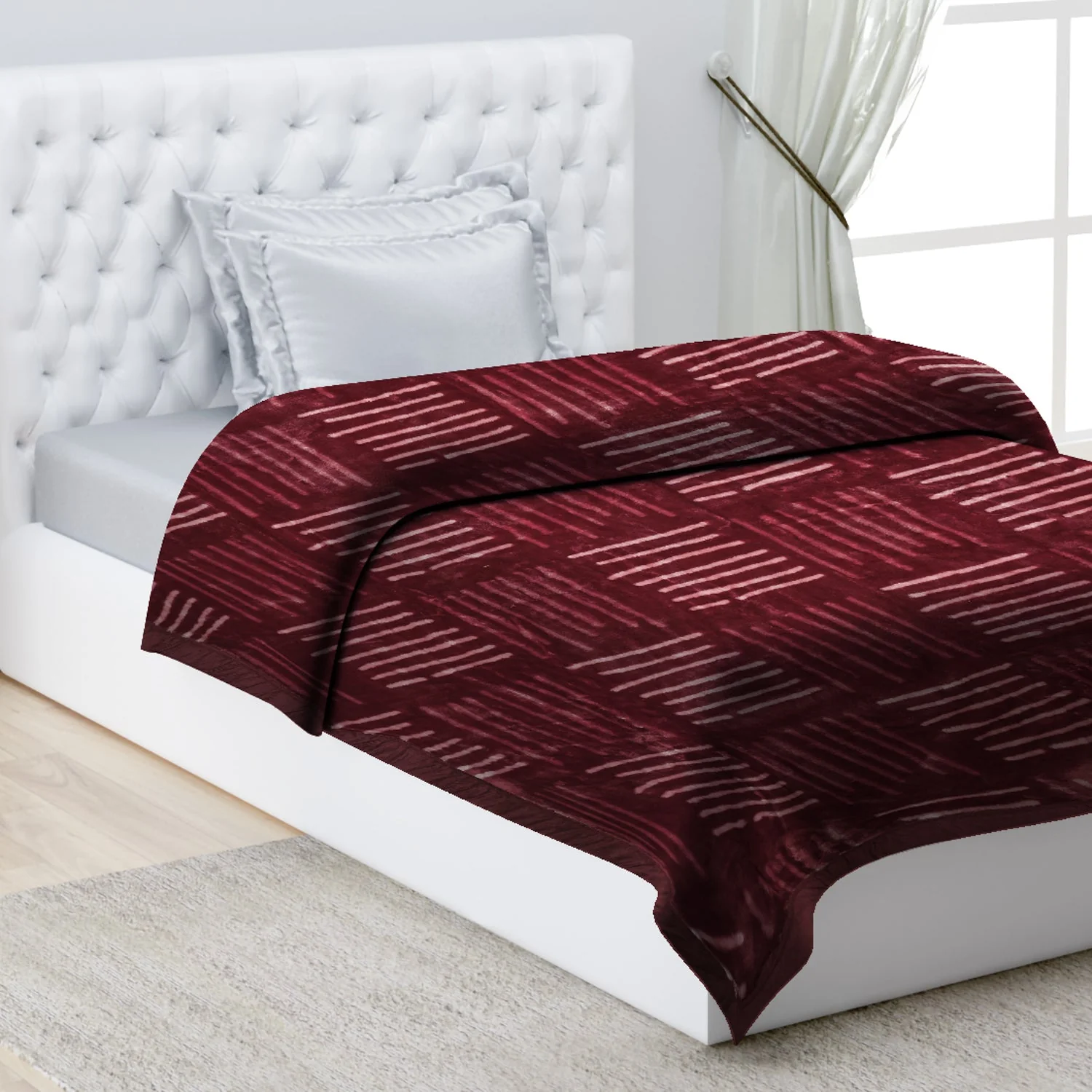 Printed Single Bed 1022 GSM Blanket Lucas 2 Ply (Weight 3.6 kg) - Image 9
