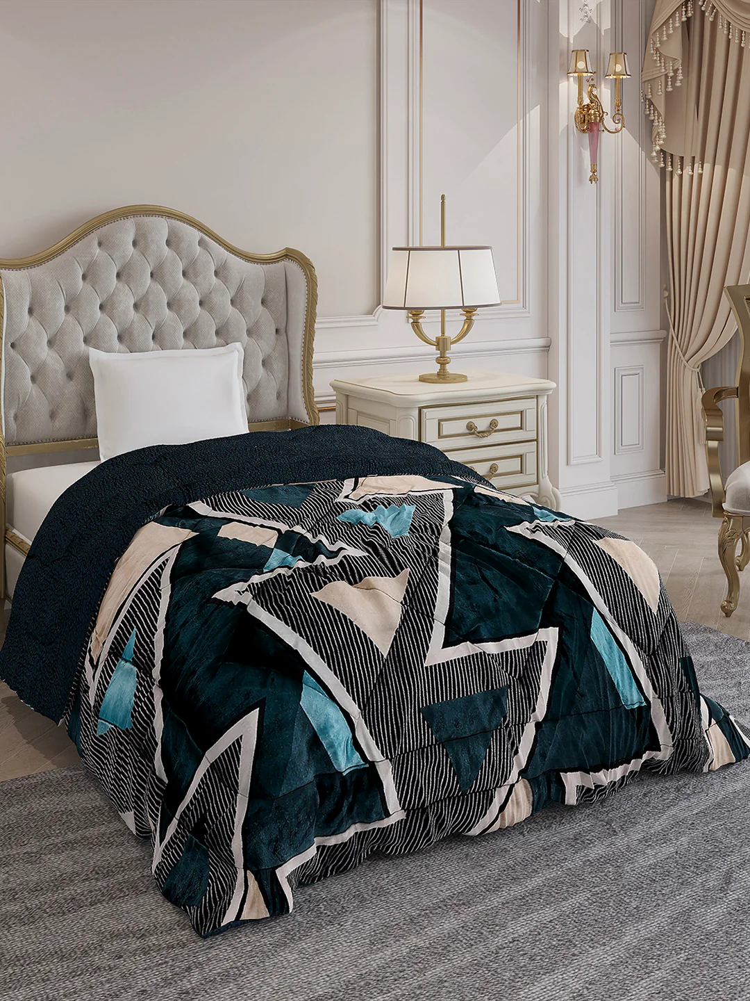 Printed Single Bed 1023 GSM Comforter for Winter - (Ultra) - Image 4