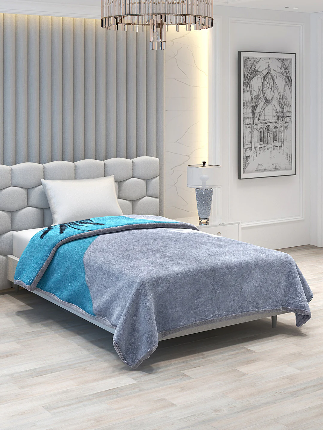 Printed Single Bed 1051 GSM Blanket Bling 2 Ply (Weight 3.7 kg) - Image 4