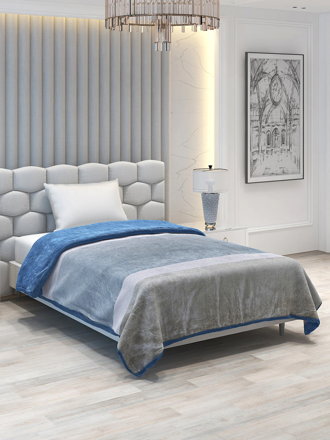 Printed Single Bed 1051 GSM Blanket Bling 2 Ply (Weight 3.7 kg) - Image 4